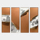 Cuvora 4-Panel Imperial Pavilion Leather 3D Wall Art