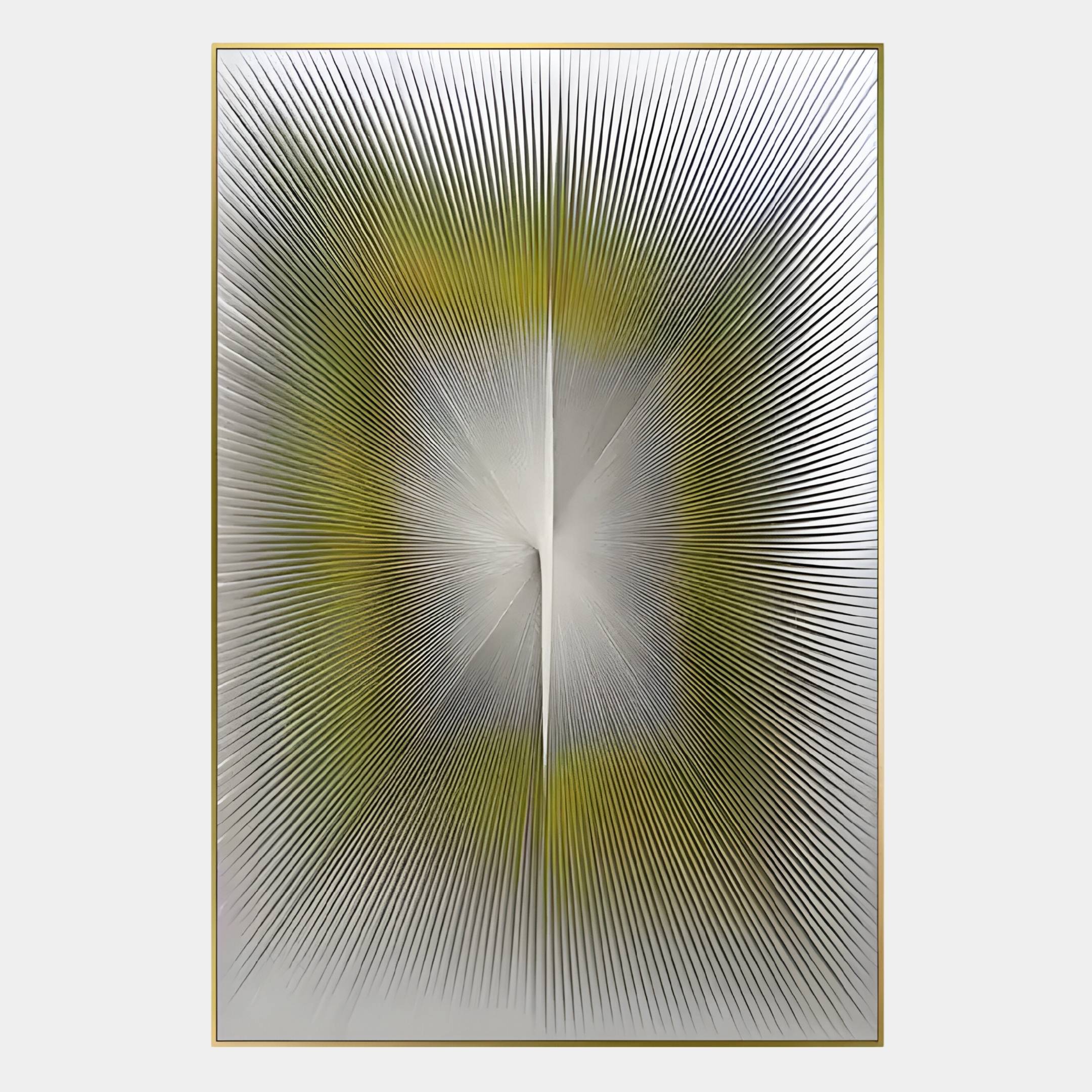 Radior Yellow Burst Illusion Leather 3D Wall Art