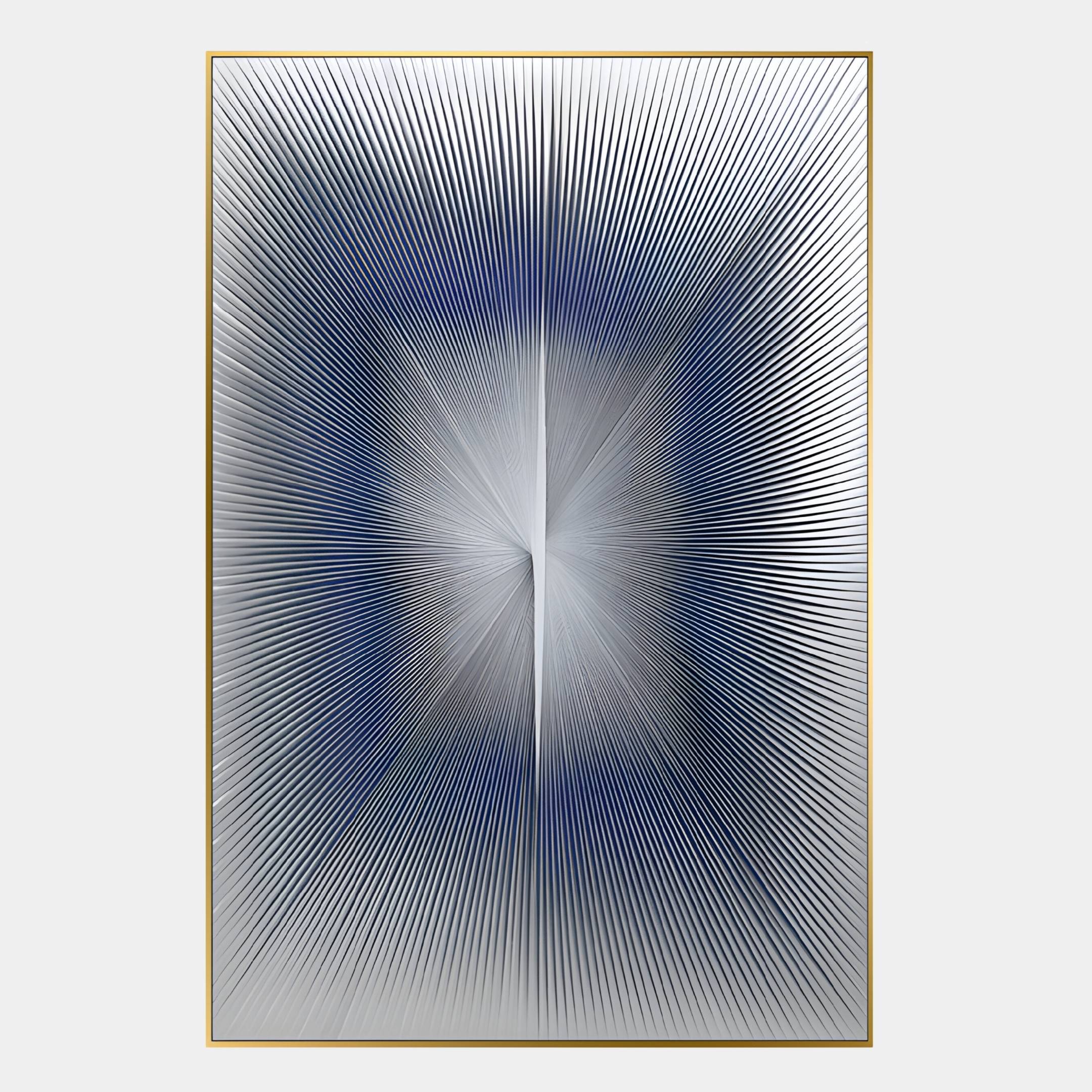 Radior Blue Burst Illusion Leather 3D Wall Art