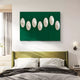 Virello Deep Green & White Disc Leather 3D Wall Art