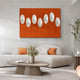 Virello Terracotta & White Disc Leather 3D Wall Art