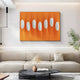 Virello Flame Orange & White Disc Leather 3D Wall Art