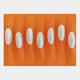 Virello Flame Orange & White Disc Leather 3D Wall Art