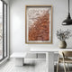 Florasca Copper Ripple Leather 3D Framed Wall Art
