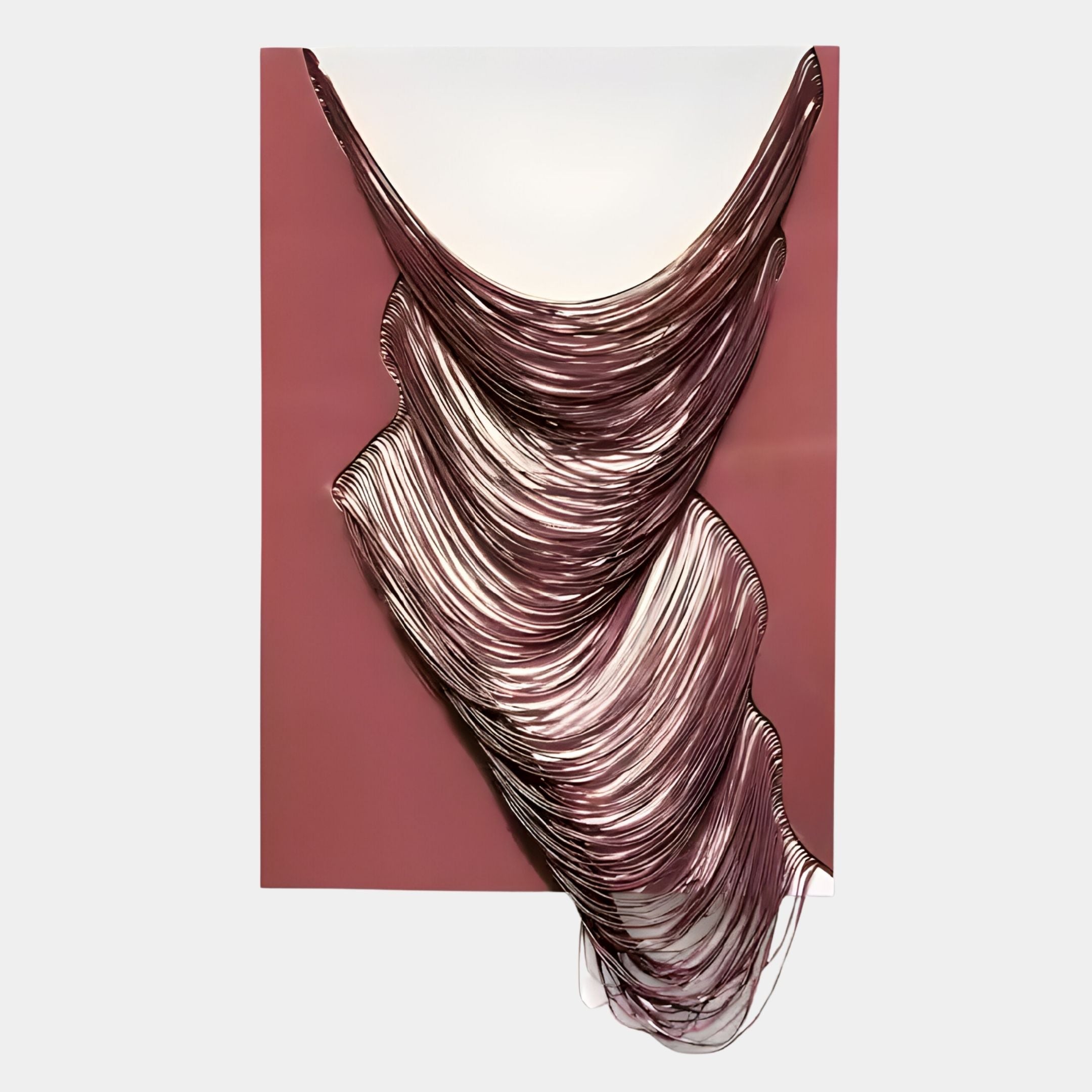 Arvinea Rose Flow Sculptural Leather 3D Wall Art
