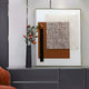Linquetta Rust Grid Acrylic & Leather 3D Wall Art