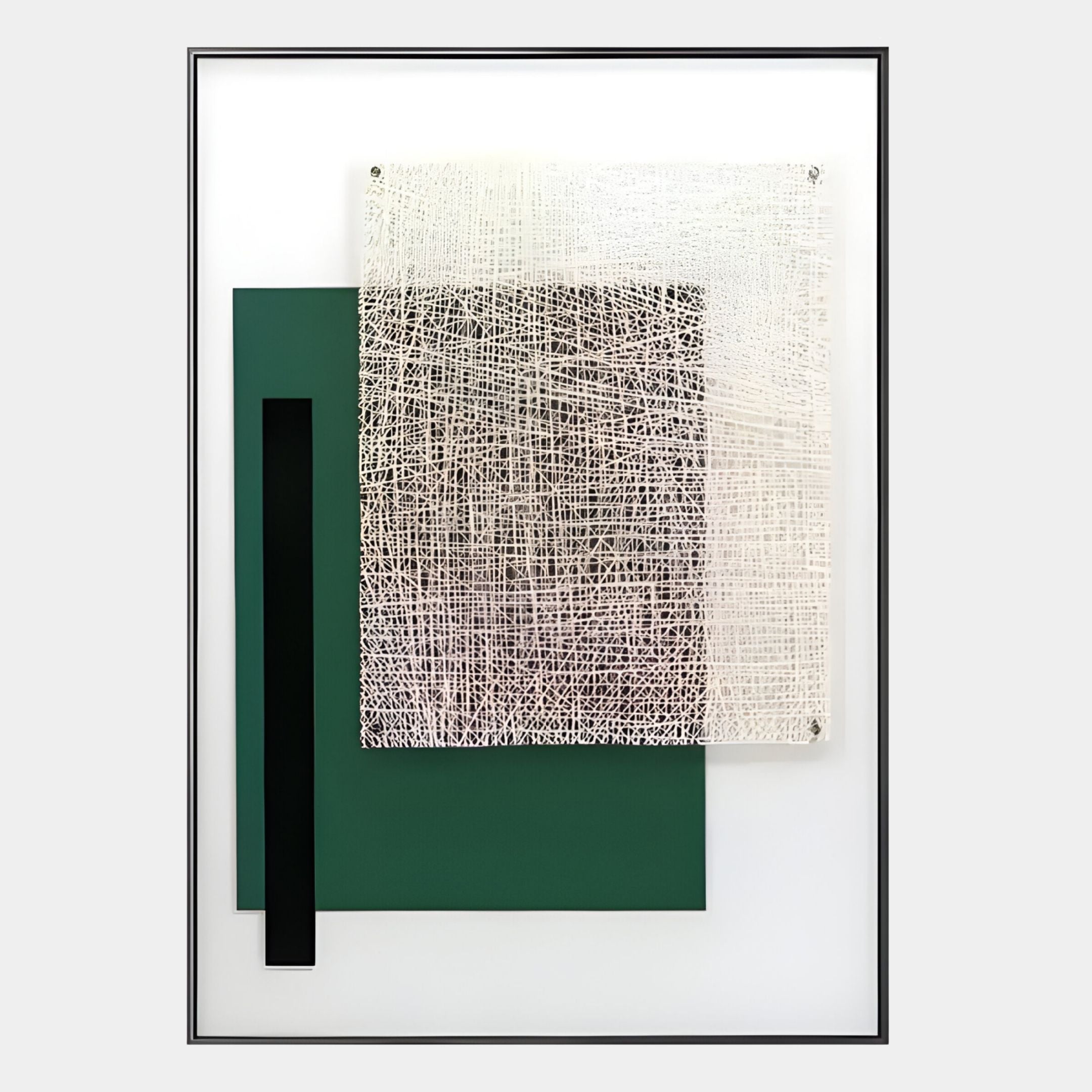 Linquetta Forest Grid Acrylic & Leather 3D Wall Art