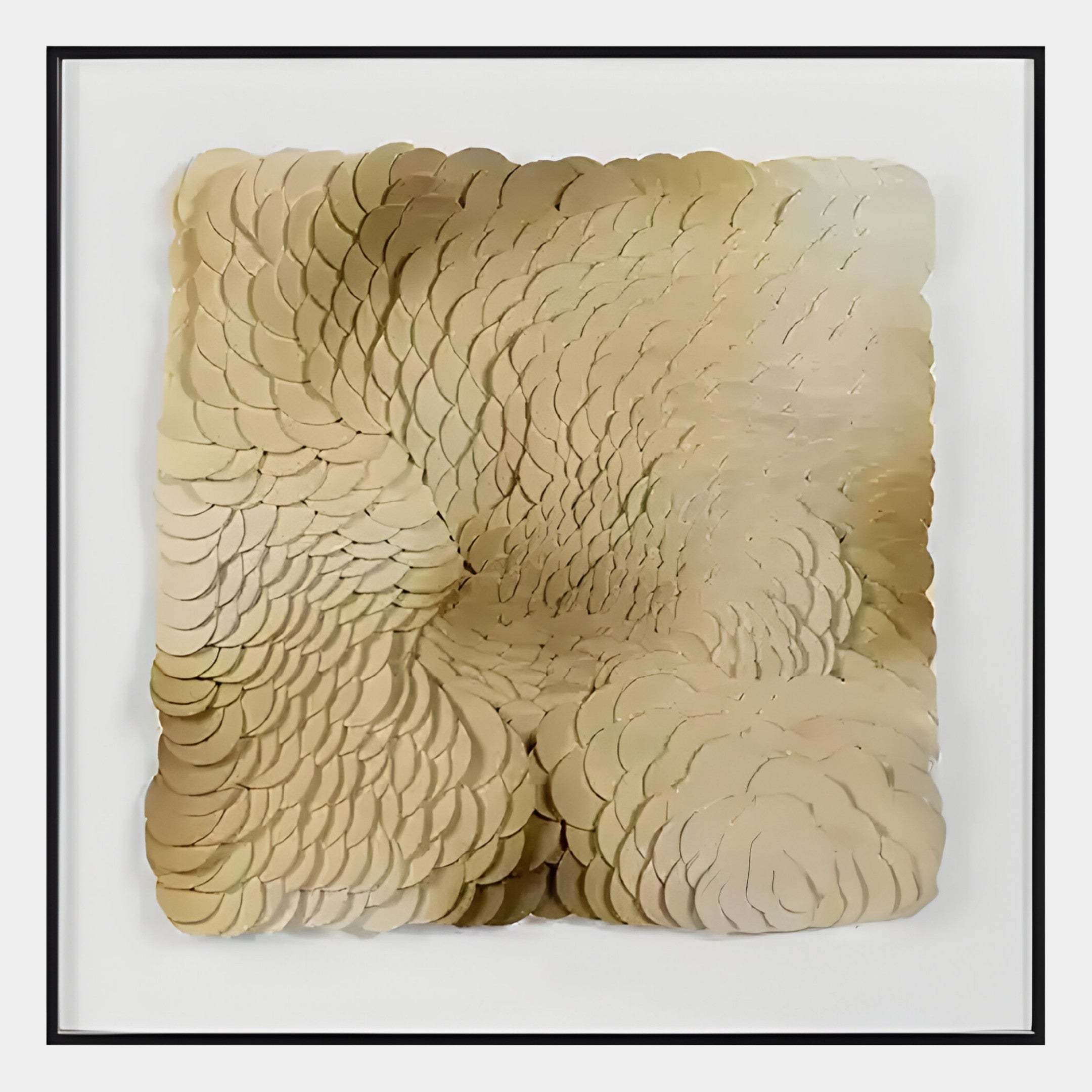 Calavine Sand Bloom Sculptural Leather 3D Wall Art
