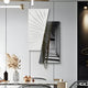 Urbis Black & White Columns Chain Leather 3D Wall Art