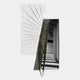 Urbis Black & White Columns Chain Leather 3D Wall Art