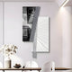 Urbis Black & White Skyline Chain Leather 3D Wall Art