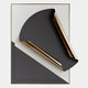 Valmeris Vertical Grey Fold Sculptural Metal 3D Wall Art