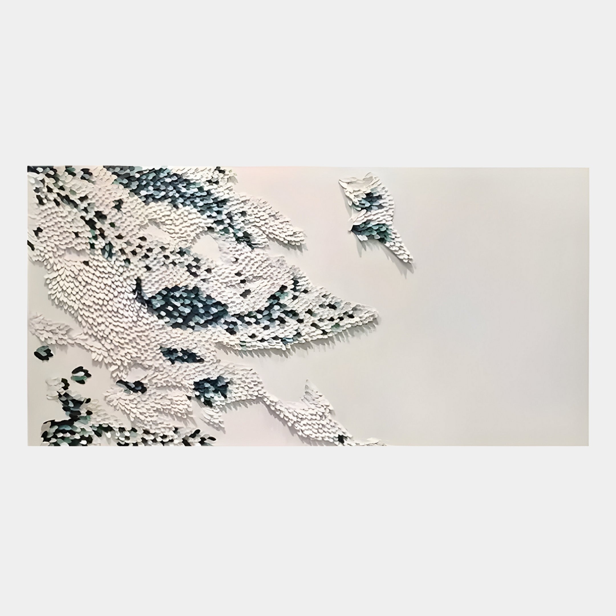 Scalora Teal Fragmented Leather 3D Wall Art