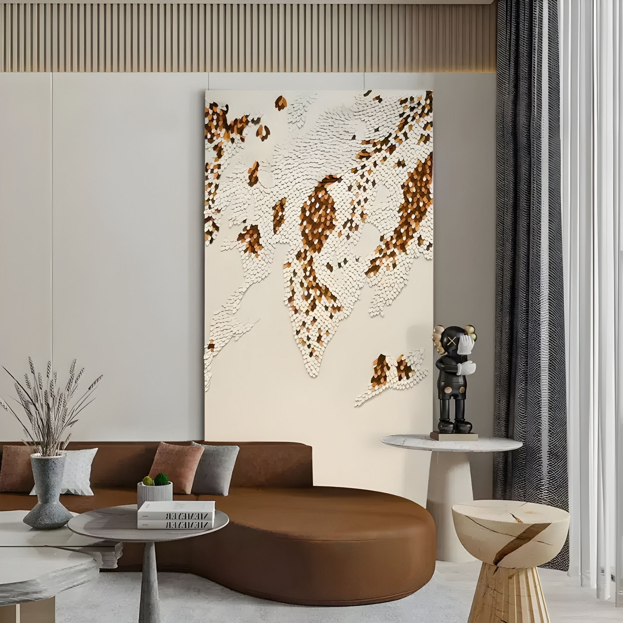 Scalora Copper Fragmented Leather 3D Wall Art