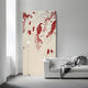 Scalora Crimson Fragmented Leather 3D Wall Art