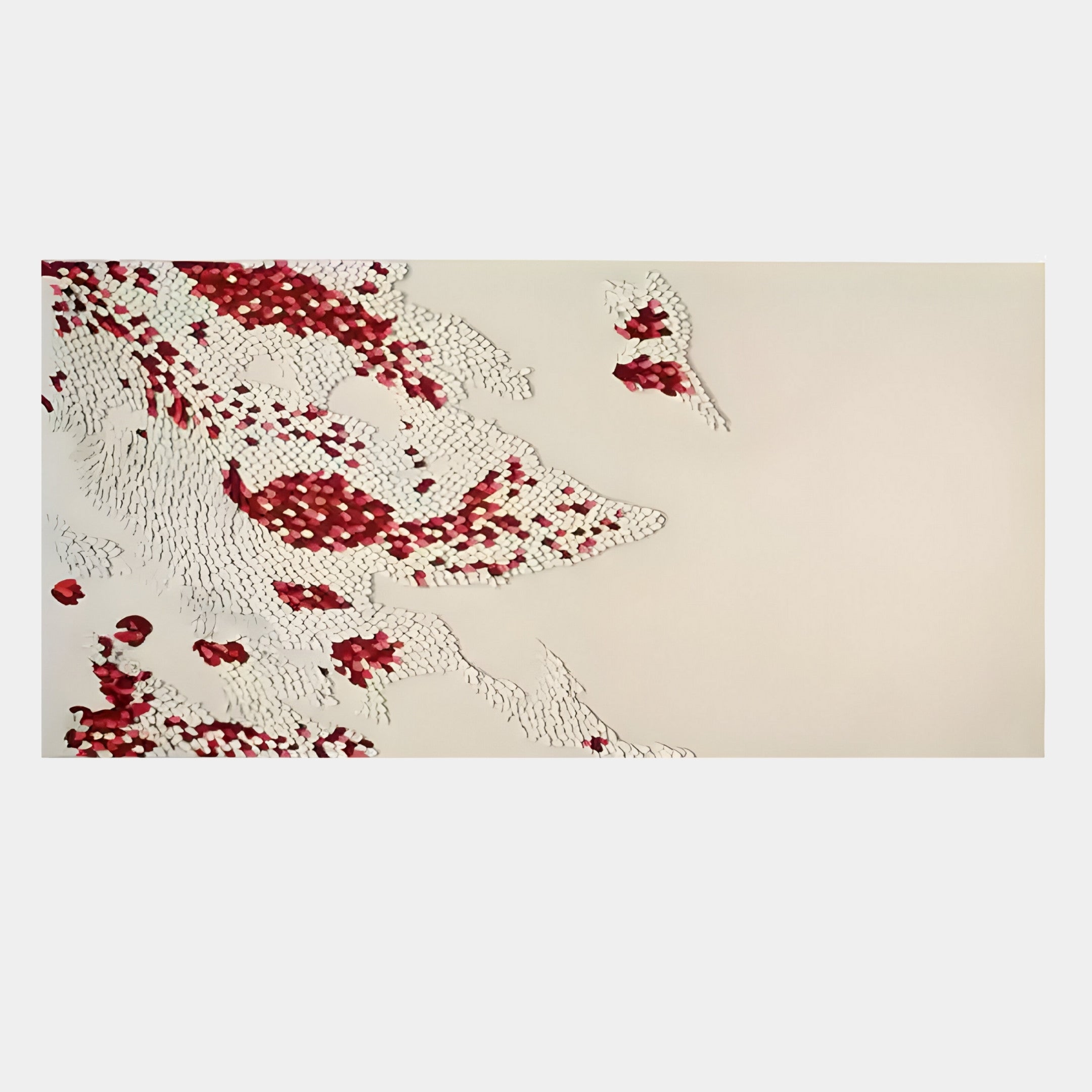 Scalora Crimson Fragmented Leather 3D Wall Art