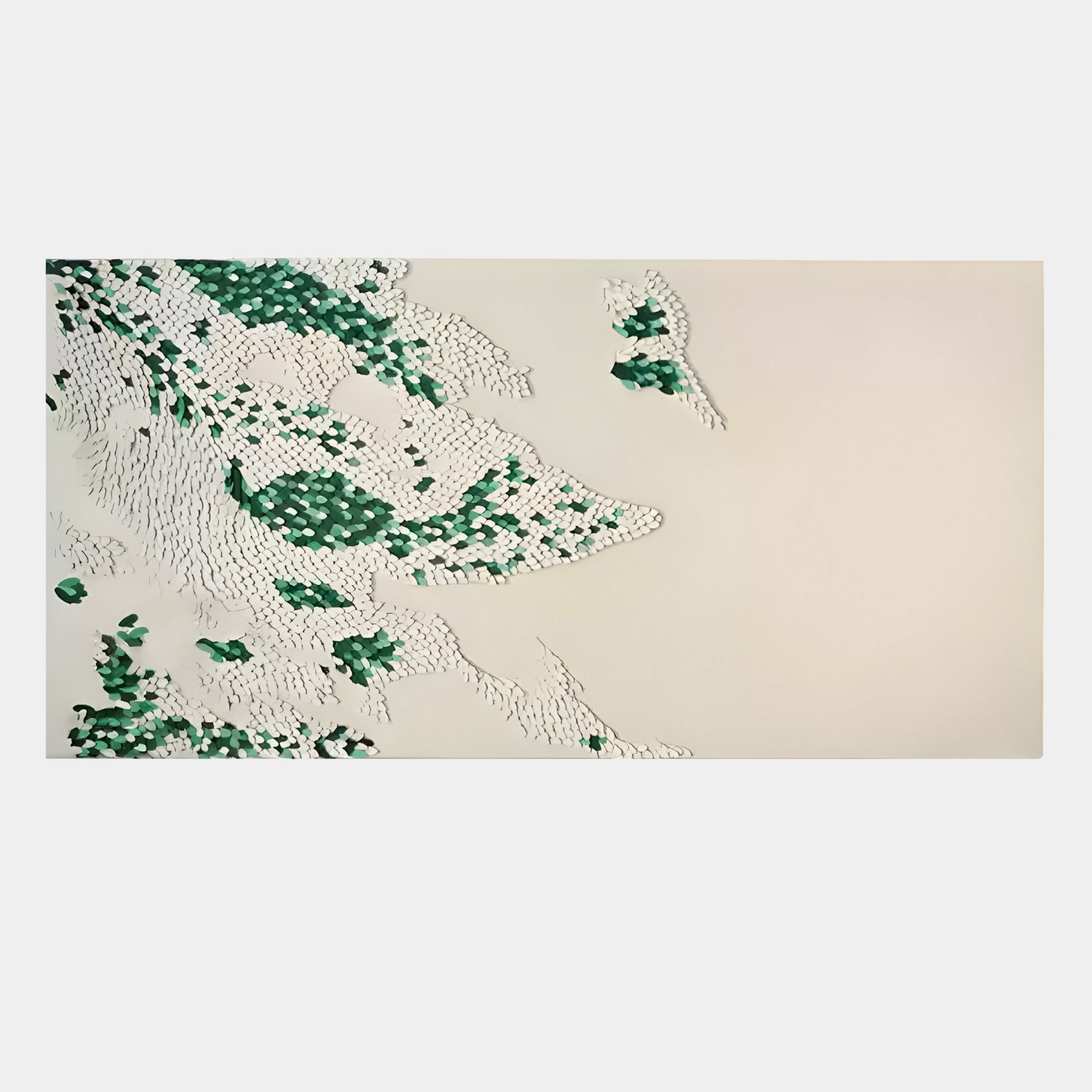 Scalora Emerald Fragmented Leather 3D Wall Art