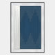 Trivaro Blue Panel II Wood Carving 3D Wall Art