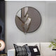 Rivelune Warm Grey Sculptural Round Mirror 3D Wall Art