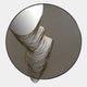 Rivelune Warm Grey Sculptural Round Mirror 3D Wall Art