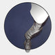 Rivelune Navy Blue Sculptural Round Mirror 3D Wall Art