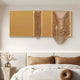 Drapelle Gold Flow Layered Leather 3D Wall Art