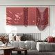 Drapelle Red Flow Layered Leather 3D Wall Art