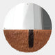 Vantara Copper & Black Leather Mirror 3D Wall Art