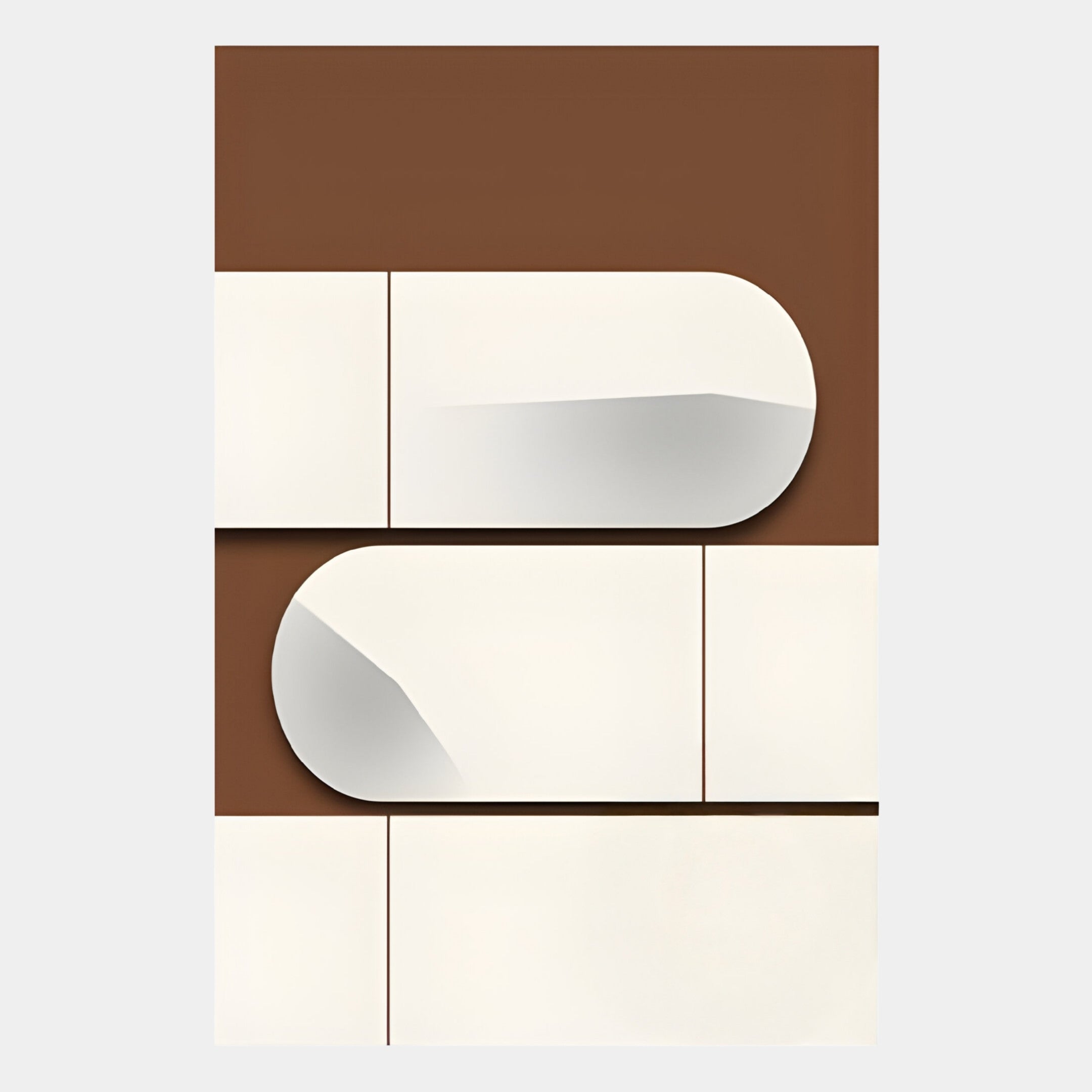 Formaire Brown & White Staggered Leather 3D Wall Art