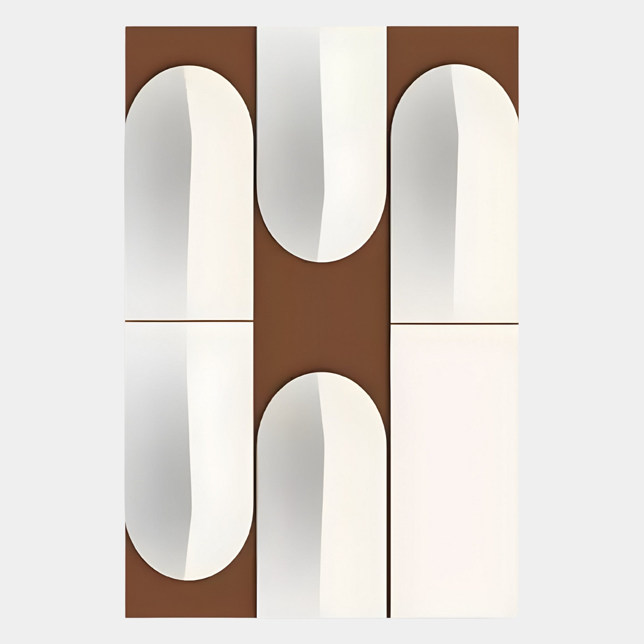 Formaire Brown & White Archway Leather 3D Wall Art