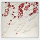 Pellora White & Crimson Leather Scale 3D Wall Art