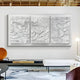 Nuvira White Triptych Swirl Leather 3D Wall Art