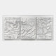 Nuvira White Triptych Swirl Leather 3D Wall Art