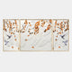 Avarra Orange & White Bird Flight Triptych Leather 3D Wall Art