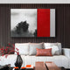 Ryushin Cloud Cliff Red Leather Carving 3D Wall Art