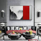 Ryushin Waterfall Mist Red Leather Carving 3D Wall Art