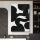 Noctura I Black & White Leather 3D Wall Art