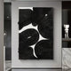 Noctura II Black & White Leather 3D Wall Art