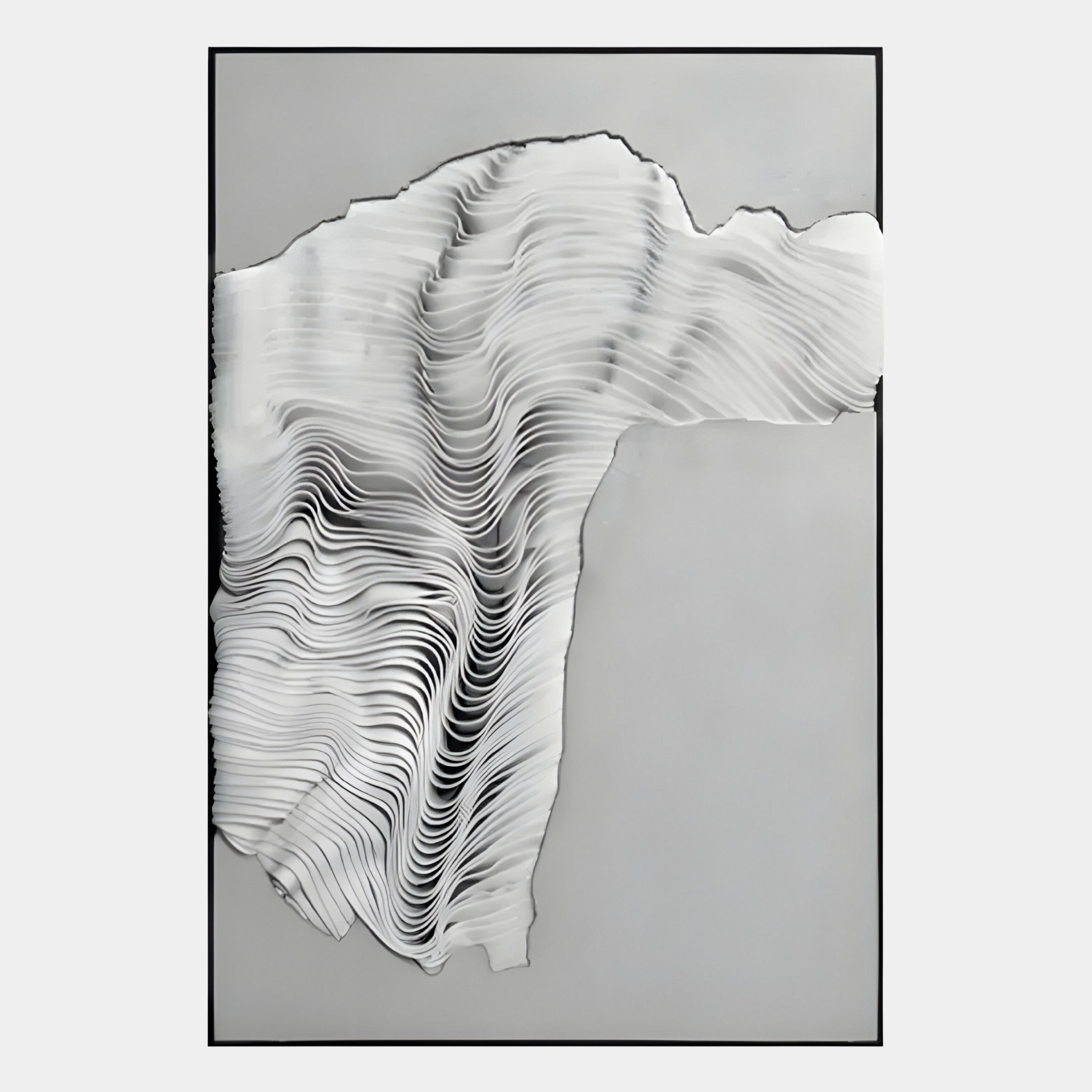 Ravelle Grey Contour Felt 3D Relief Wall Art