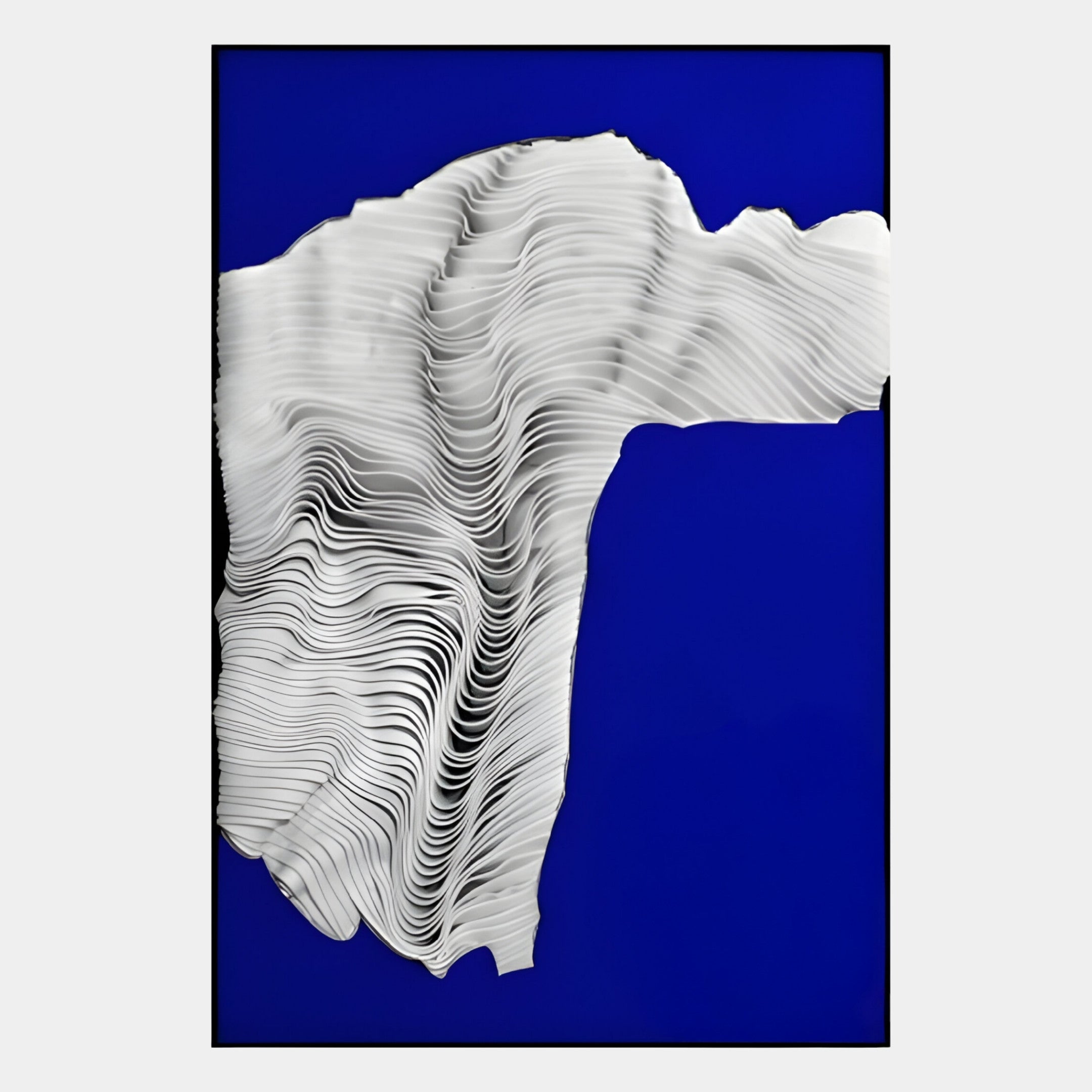 Ravelle Cobalt Contour Felt 3D Relief Wall Art