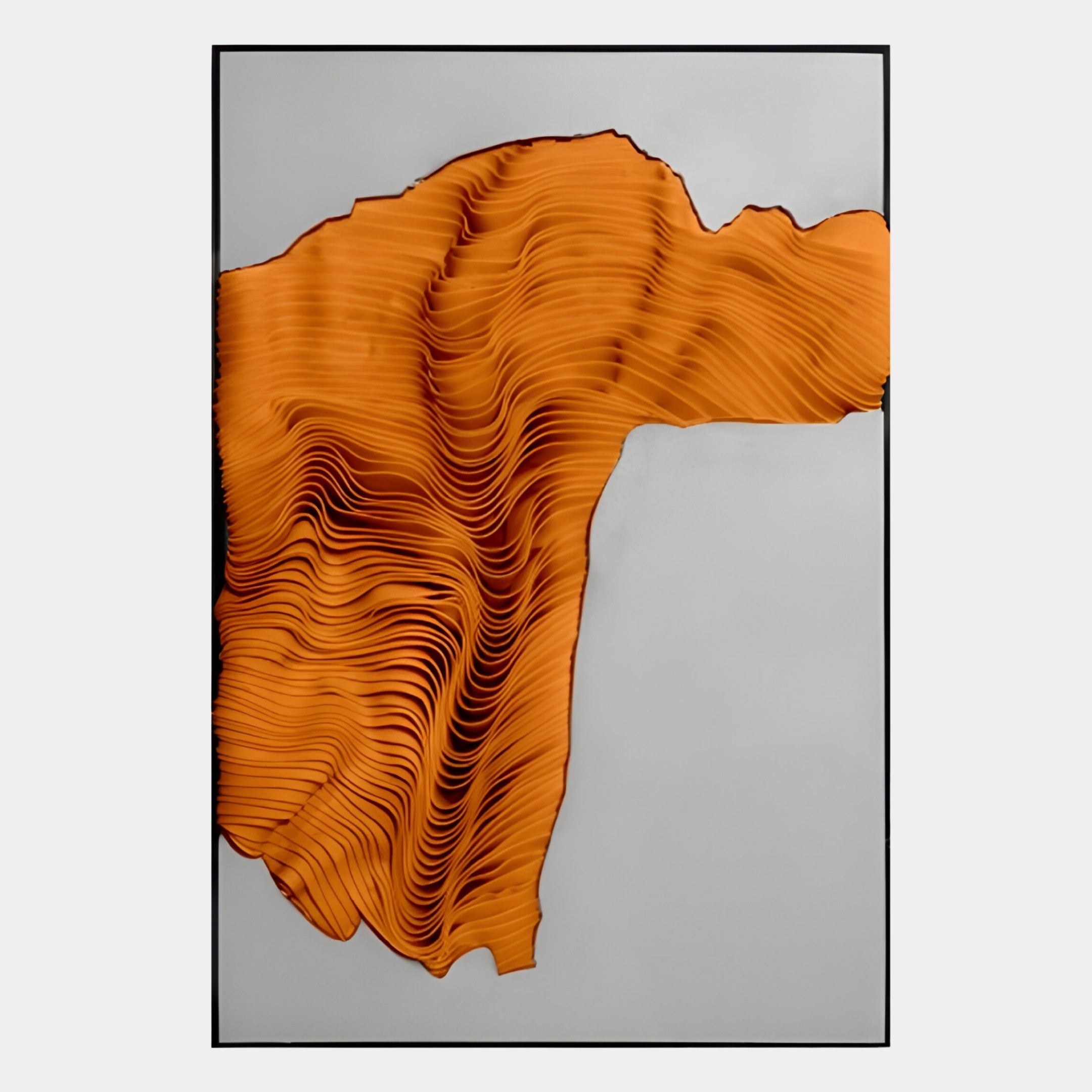 Ravelle Orange Contour Felt 3D Relief Wall Art