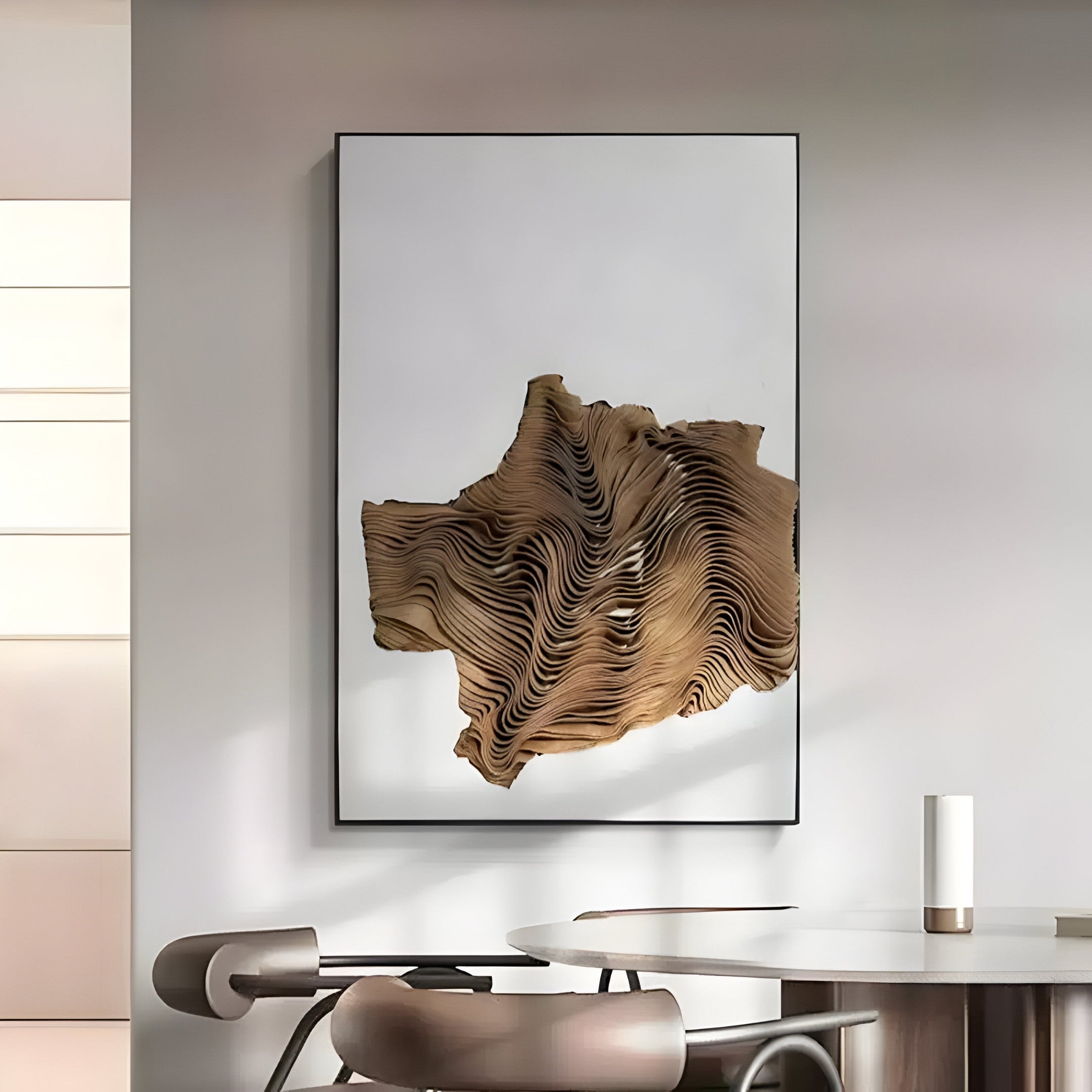 Ravelle Brown Crest Felt 3D Relief Wall Art