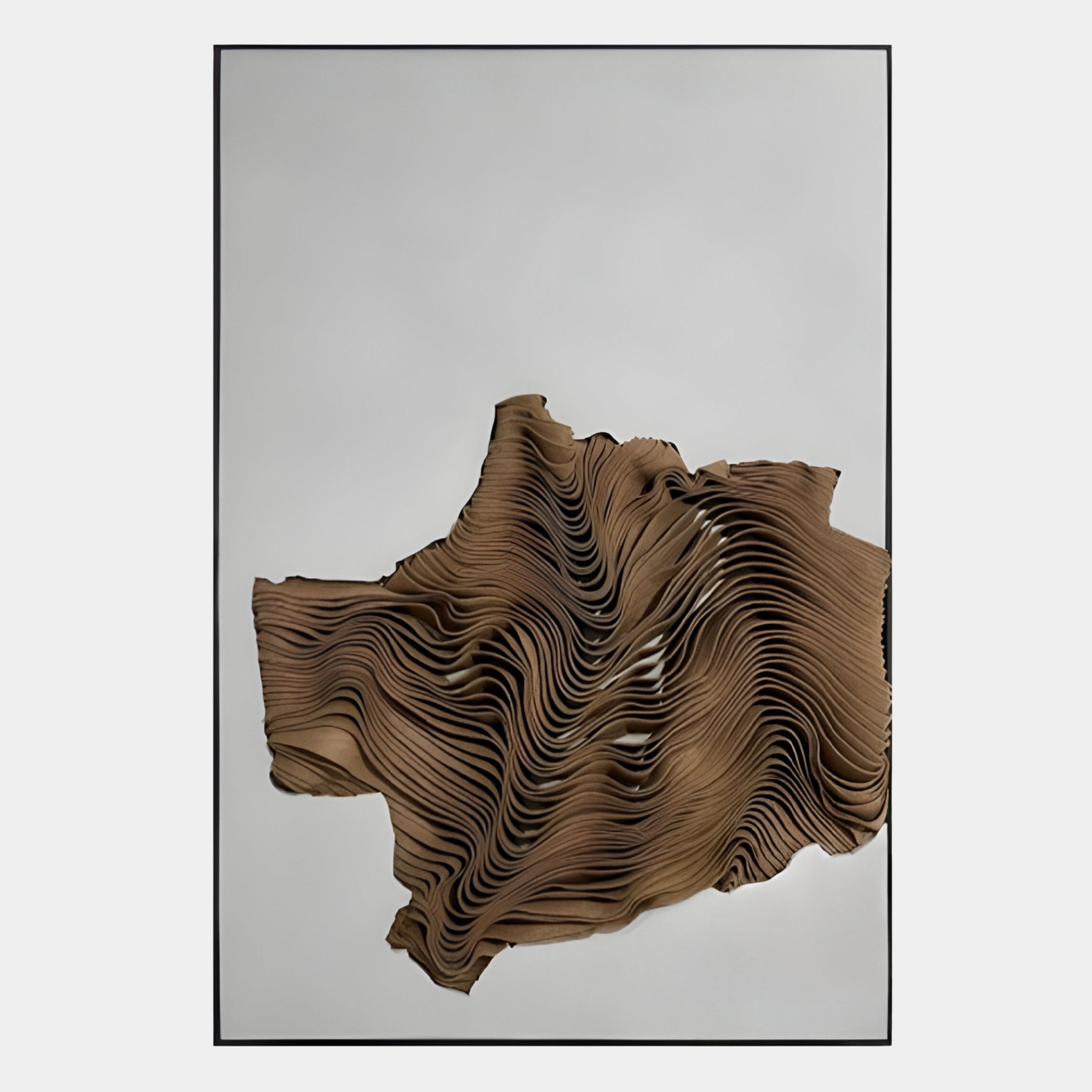 Ravelle Brown Crest Felt 3D Relief Wall Art