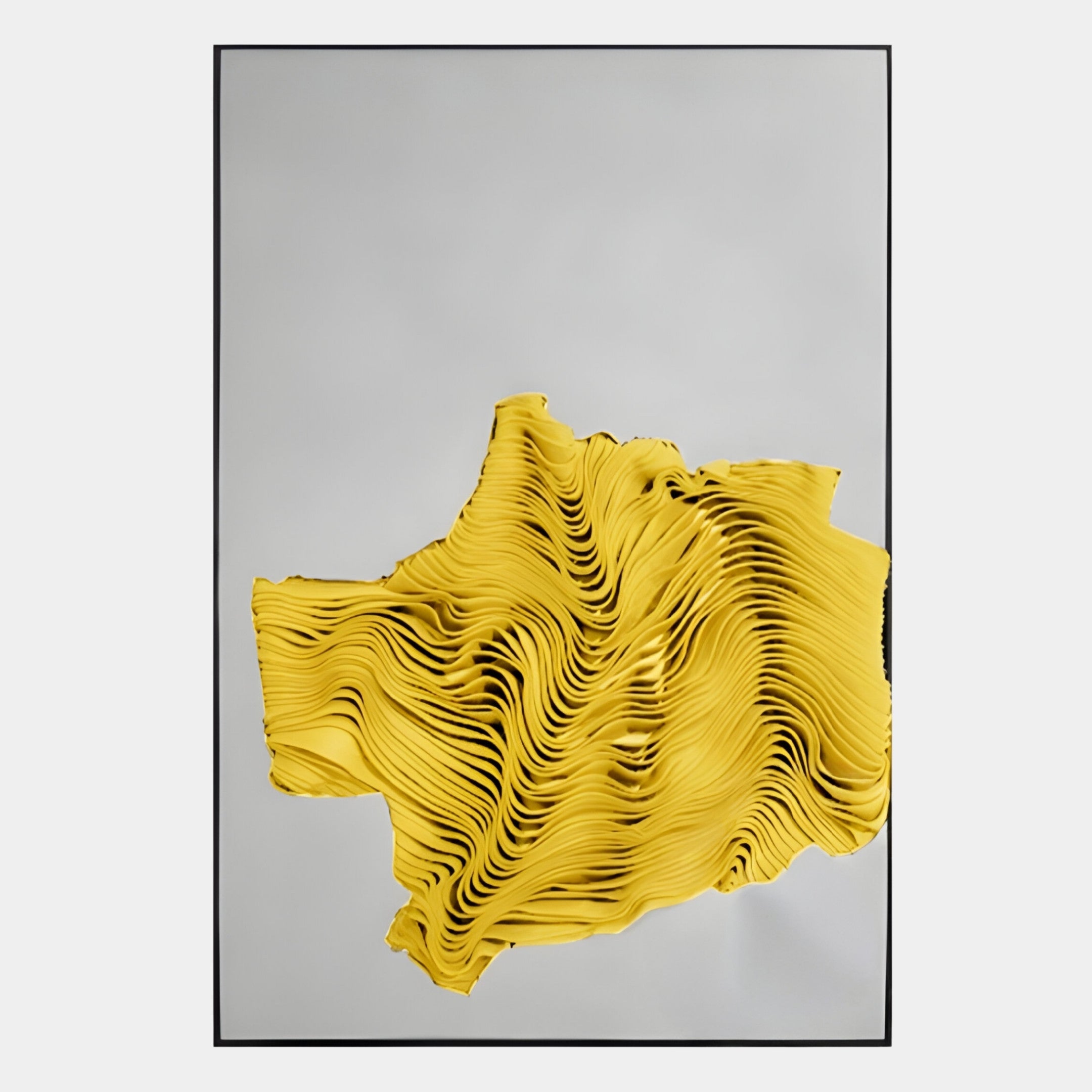 Ravelle Yellow Crest Felt 3D Relief Wall Art