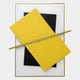 Vectura Yellow & Black Leather Vertical 3D Wall Art