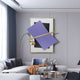 Vectura Purple & Black Leather Vertical 3D Wall Art