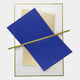 Vectura Blue & Cream Leather Vertical 3D Wall Art