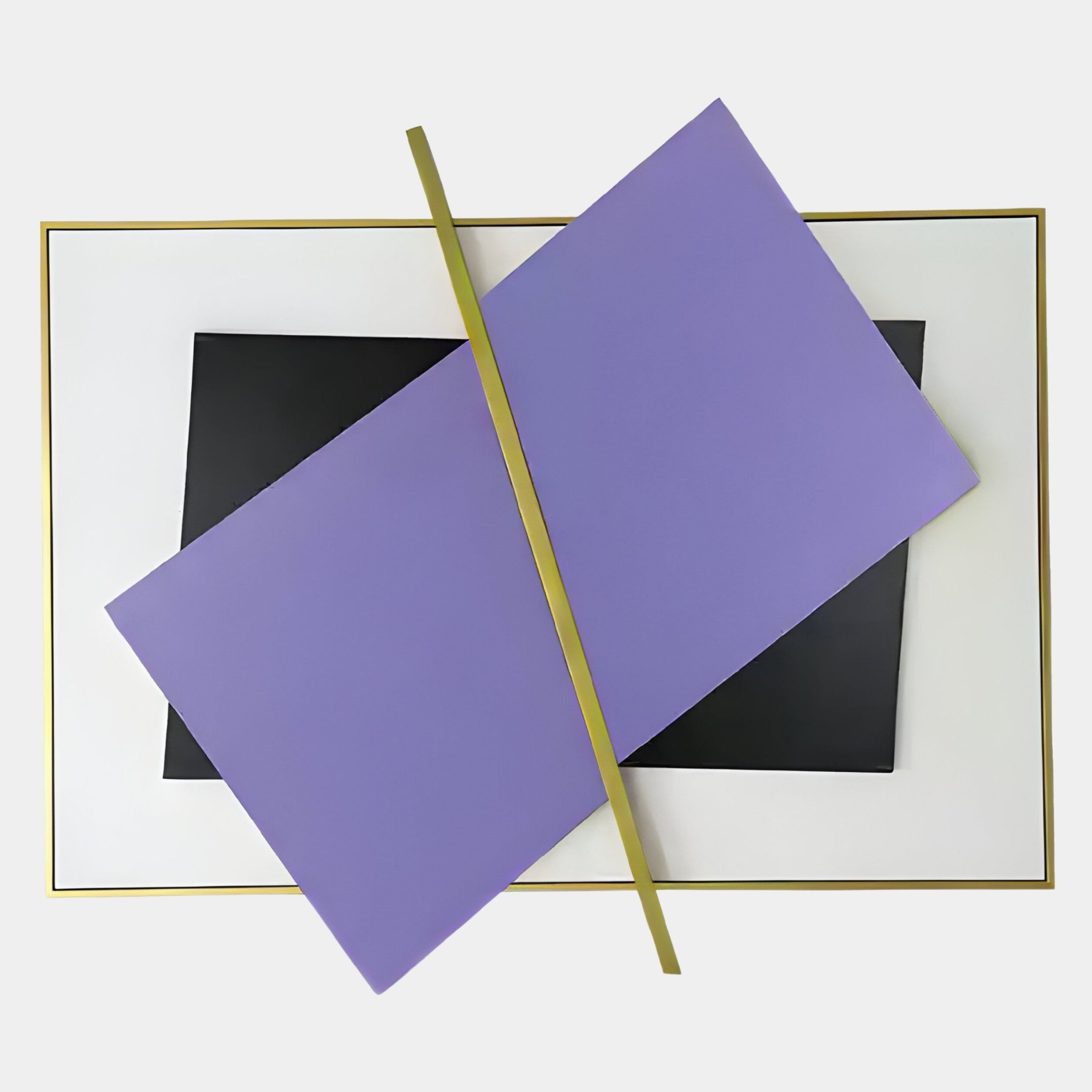 Vectura Purple & Black Leather Horizontal 3D Wall Art