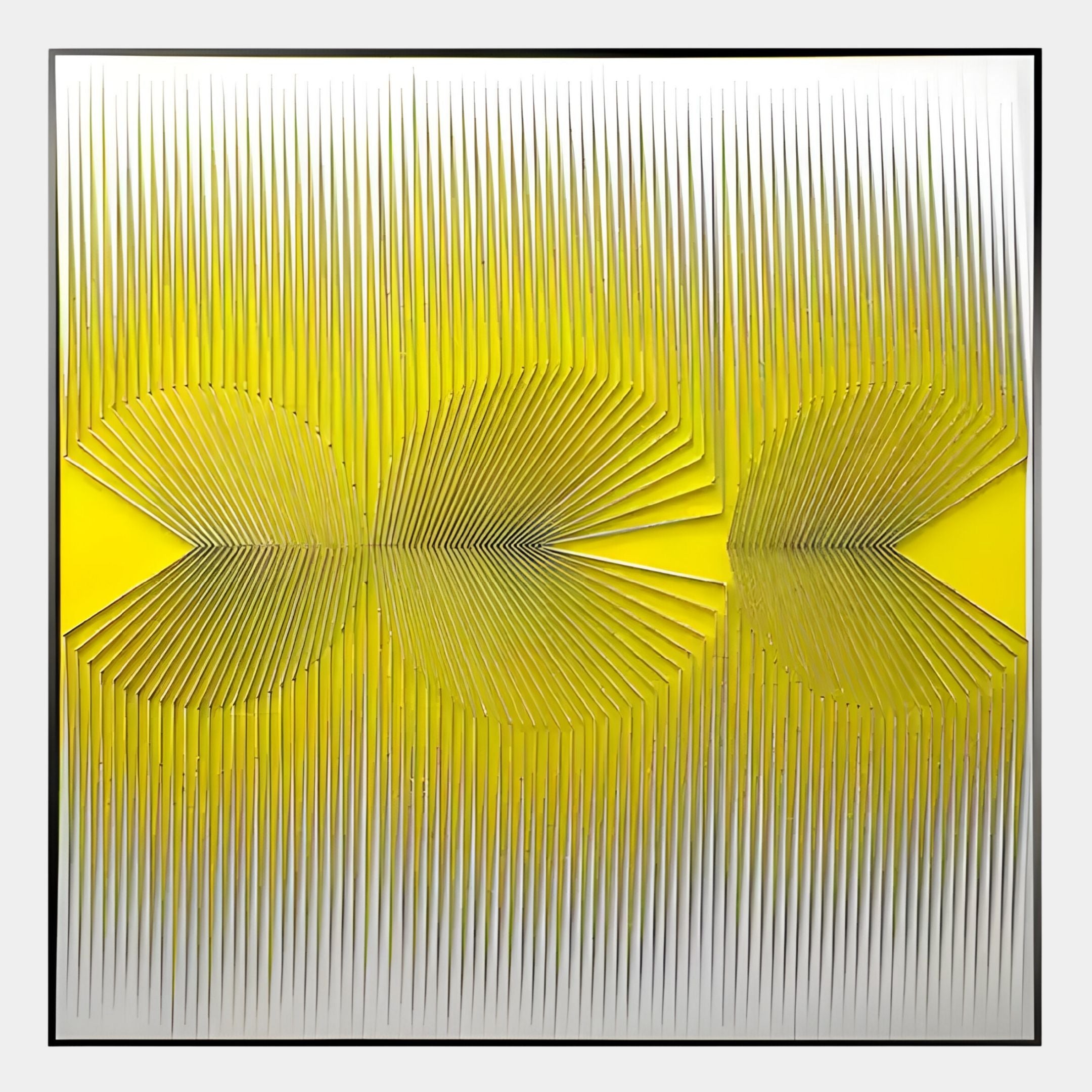 Vectra Yellow Orbital Gradient Leather 3D Wall Art