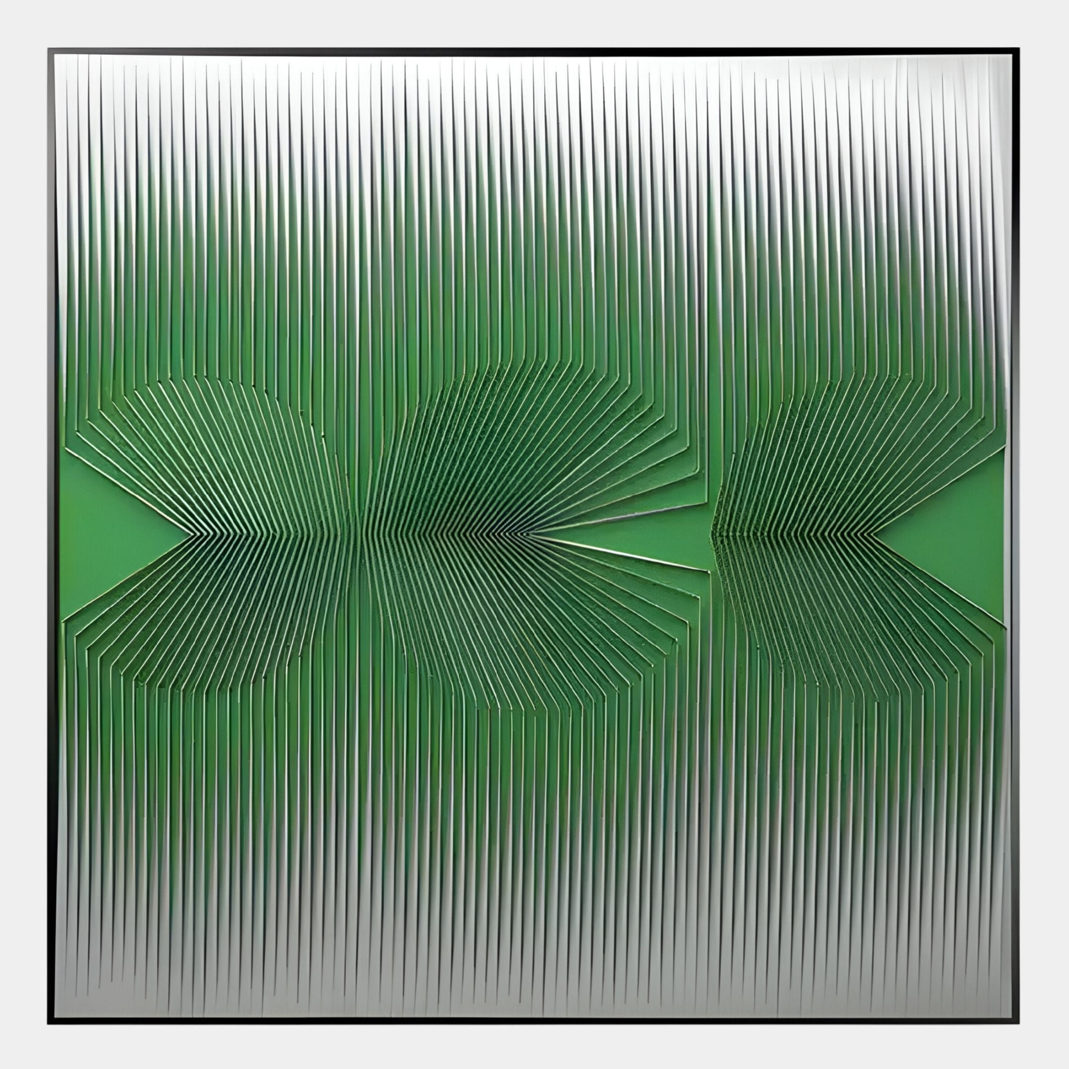 Vectra Green Orbital Gradient Leather 3D Wall Art
